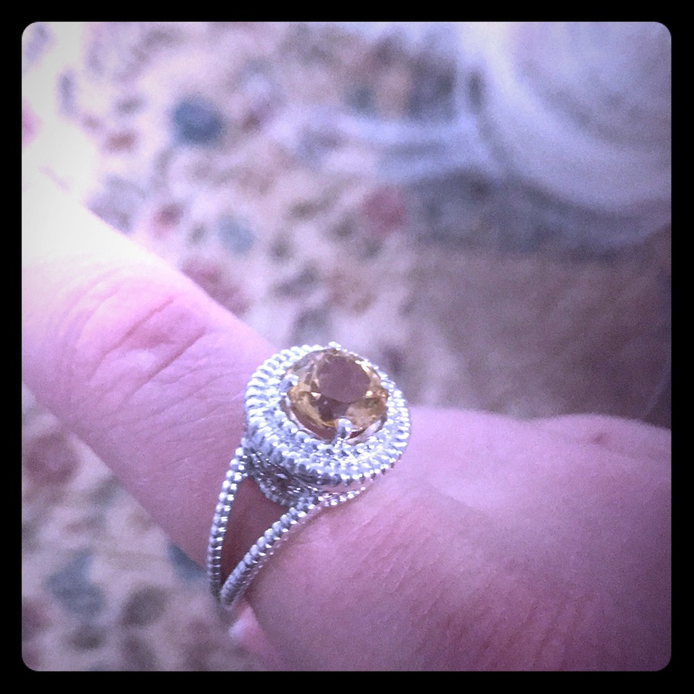 Citrine sterling ring
